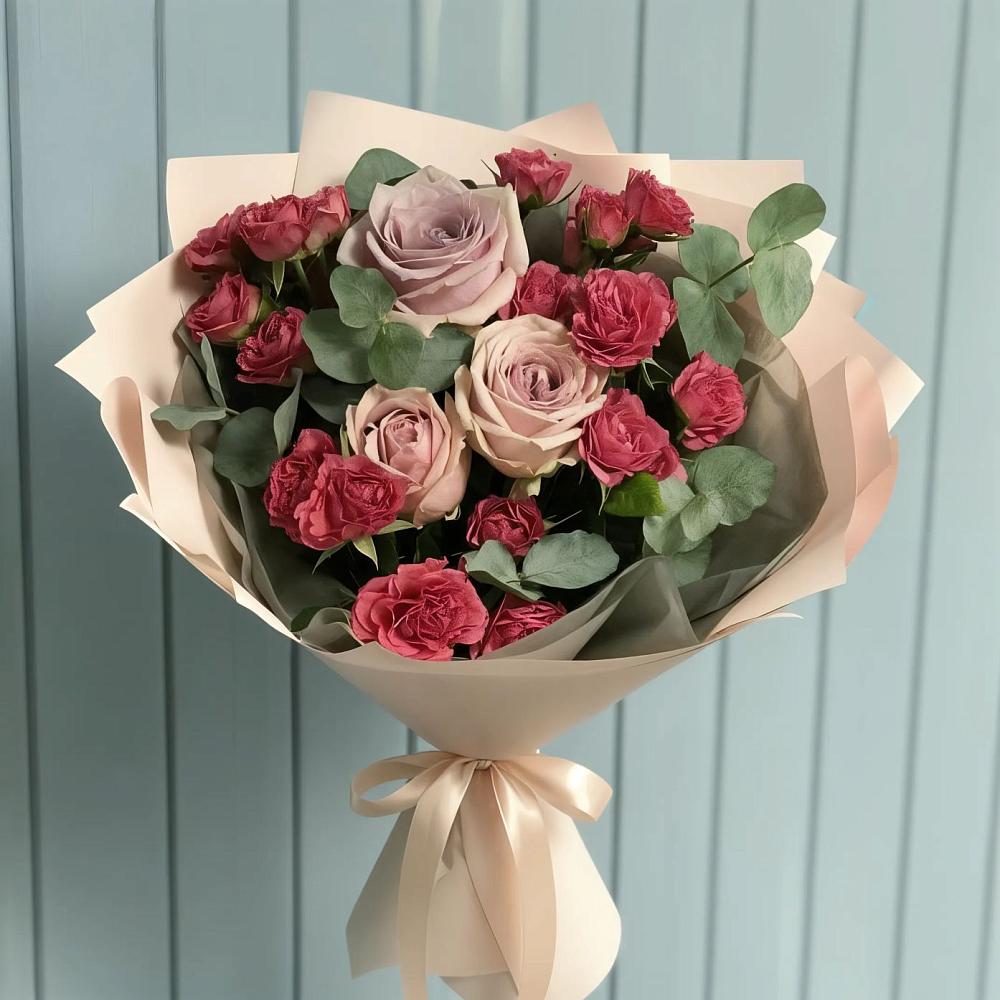 Букет цветов из: Гвоздики и Розы в Суоярви