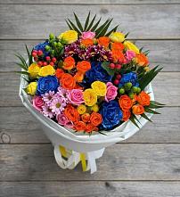 Букет цветов из:  Розы и Хризантемы в Суоярви