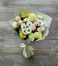 Букет цветов из:  Альстромерии, Розы и Хризантемы в Суоярви