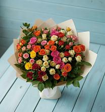 Букет Микс из разноцветных кустовых роз #REPLACE_PRED# Суоярви